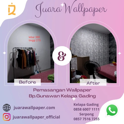 Project pemasangan wallpaper bpk.Gunawan-Kelapa Gading ~blog/2022/9/9/ginawan