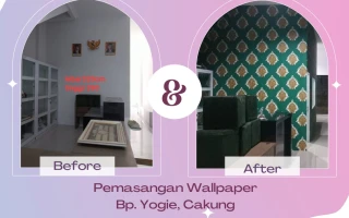 pemasangan wallpaper Bpk.Yogi-Cakung